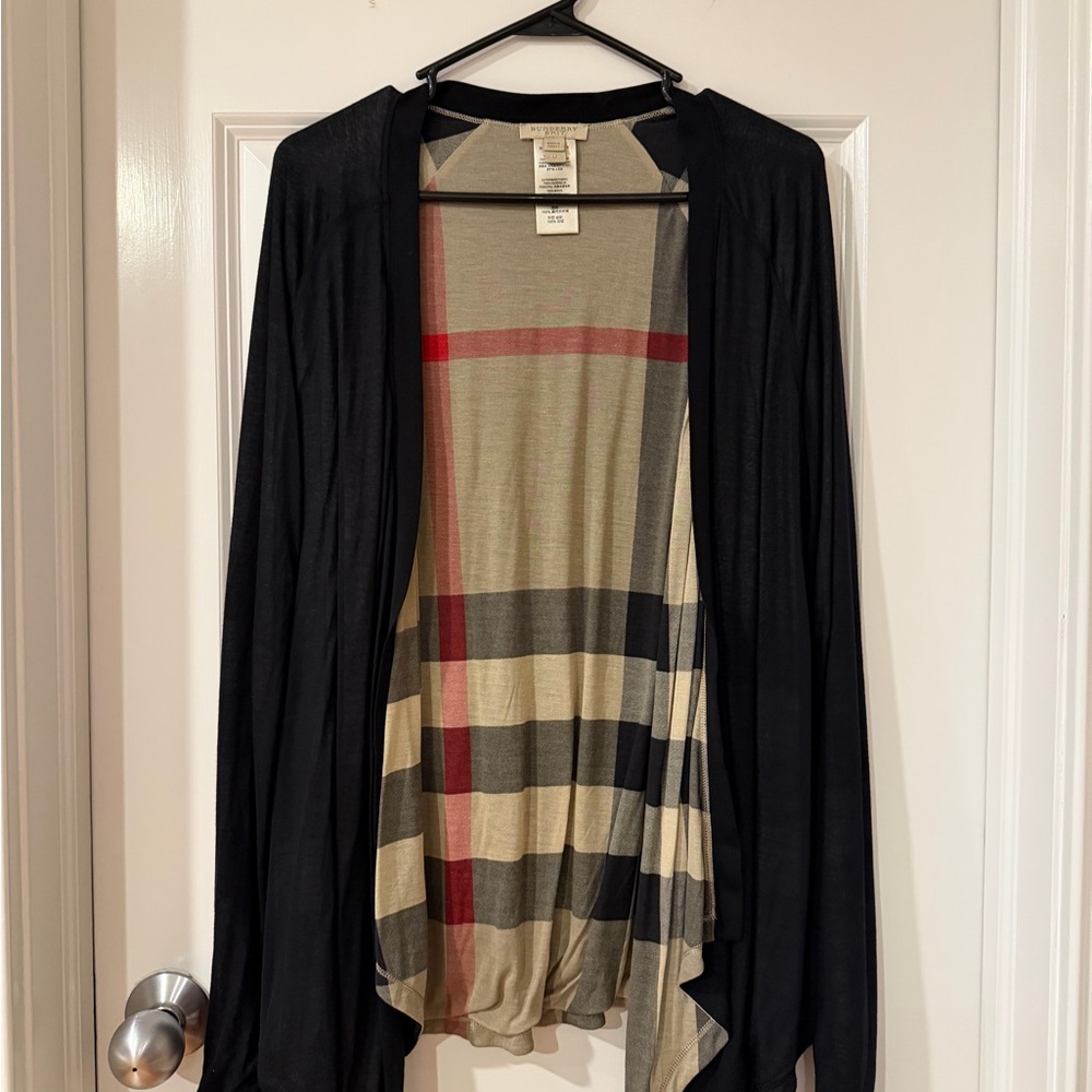 Burberry black & plaid cardigan - Picture 3 of 12